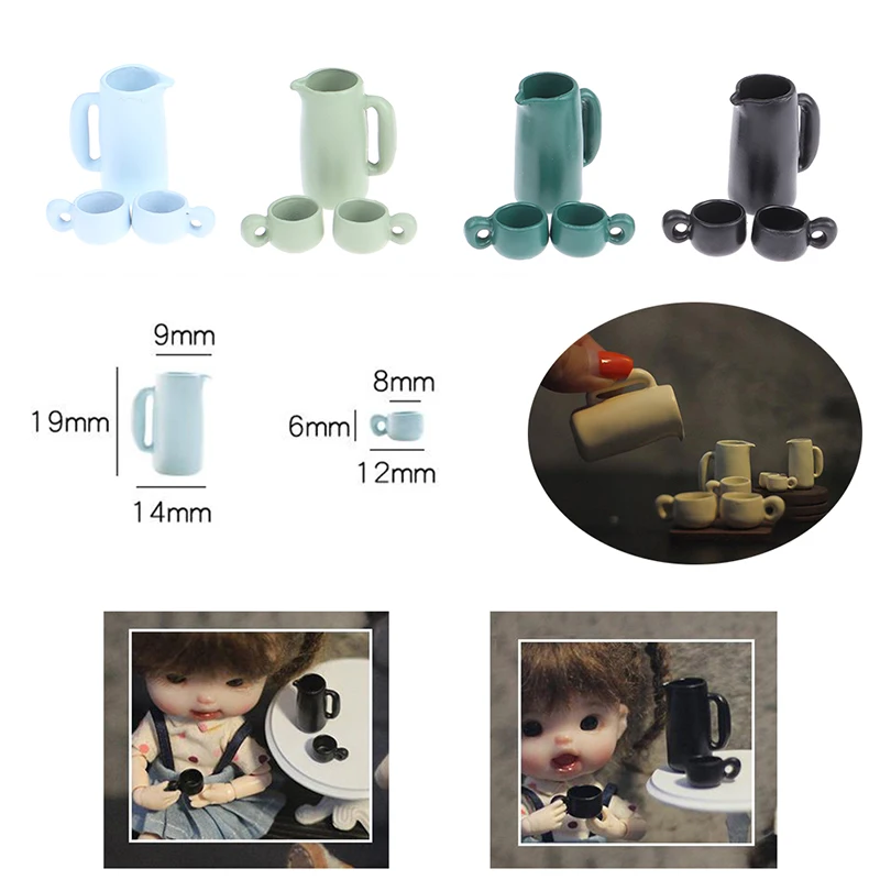 

3 шт./набор, миниатюрные кофейники для кукольного домика 1:12