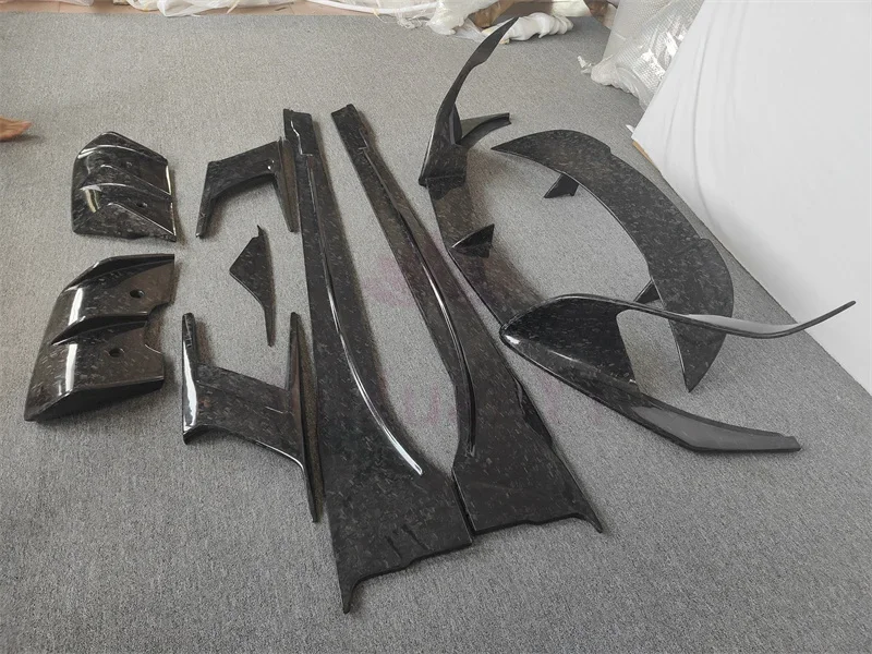 Кованые передние и задние диффузоры из настоящего углеродного волокна боковые