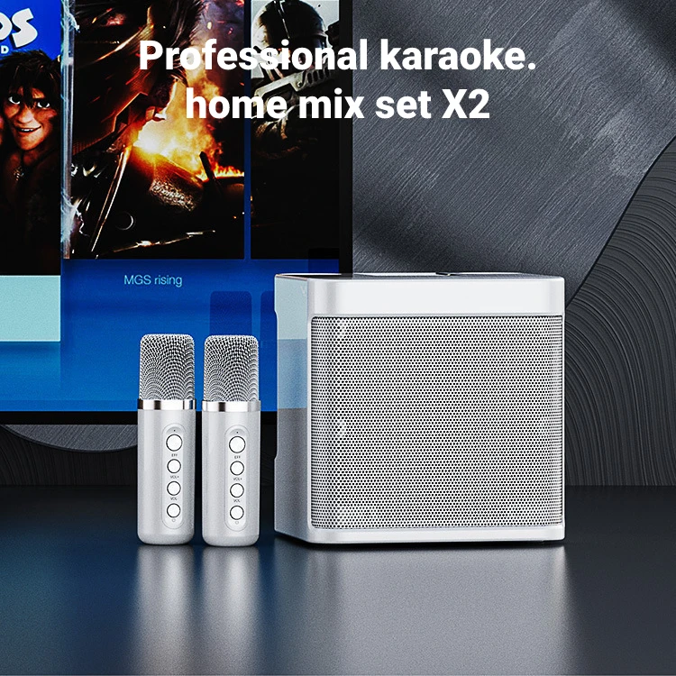 

YS203 Bluetooth Microphones Speaker Set Portable Home Singing Stereo Karaoke Car Home Appliance Wireless Microphone Speakers