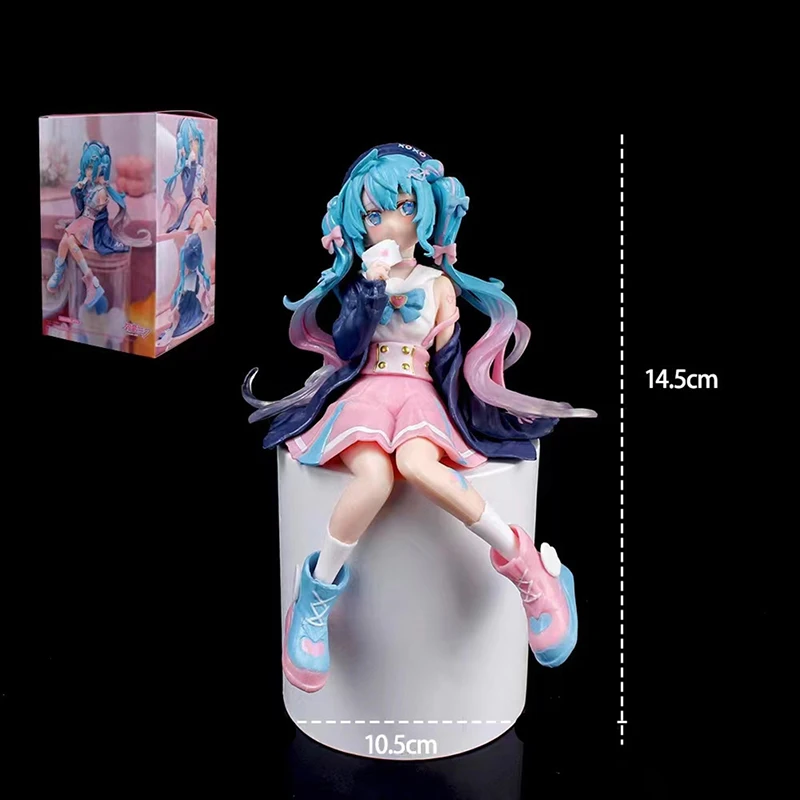

14cm Anime Hatsune Miku Action Figure Virtual Singer Miku Love Letter Jk Skirt Kawaii Girls PVC Collectible Model Toys
