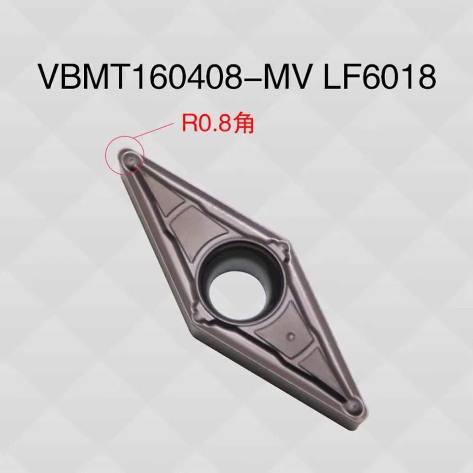 Фото DESKAR 100% оригинал VBMT160404 160408 LF6118 LF6018 лезвие из твердого сплава из нержавеющей стали с ЧПУ наружное круговое заостренное лезвие токарный станок инструмент №5