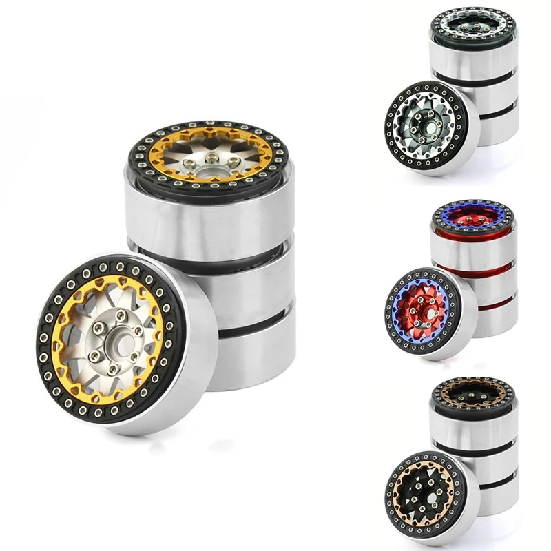 

4PCS 1.9Inch Metal Beadlock Wheel Hub Wheel Rim For 1/10 RC Crawler Car Axial SCX10 Traxxas TRX4 RC4WD D90 Redcat Gen8