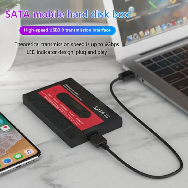 

HDD Enclosure SATA to USB 3.0 HDD Case 6Gbps 6TB External Hard Drive Enclosure Mobile Box External Mobile Hard Disk Adapter