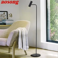 aosong modern floor lamp simple led standing lighting marble living room bedroom decoration