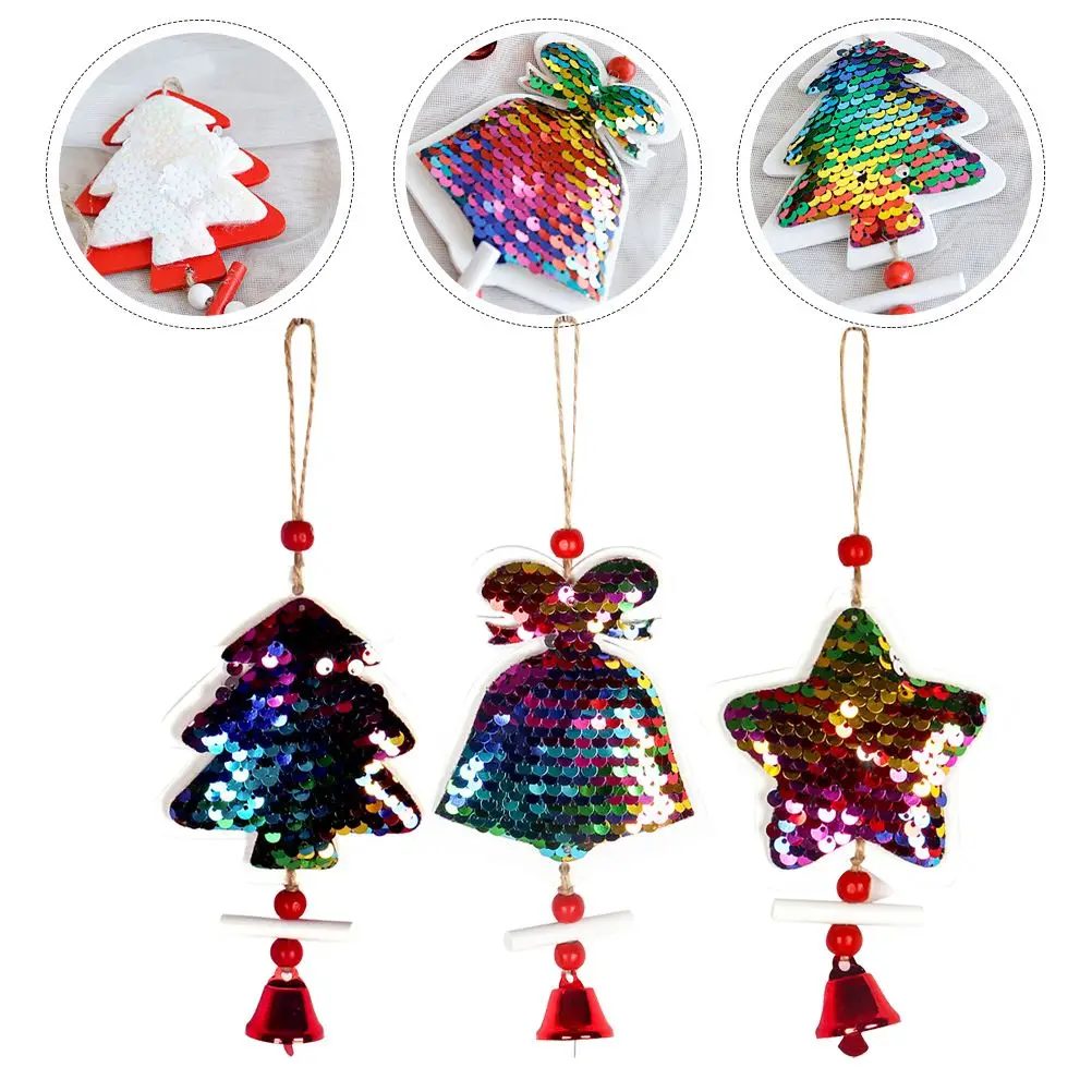 

3pcs Hanging Bell Xmas Pendant Bell Door Hanging Bell Ornament Tree Ornament Christmas Tree Hanging Decors Window Pendants