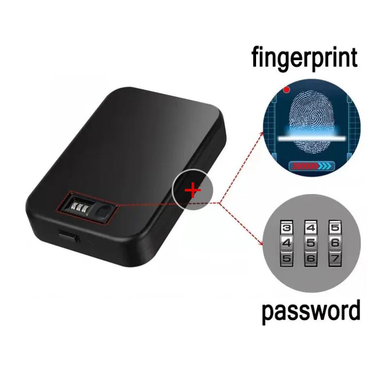 

Portable Strong Gun Safe Box Car Weapon Case Valuables Deposit Box Cash Jewellery Deposit Box Small Suitcase