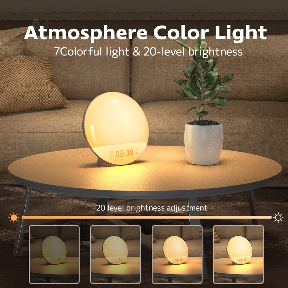 

Умный будильник с подсветкой, 7 цветов