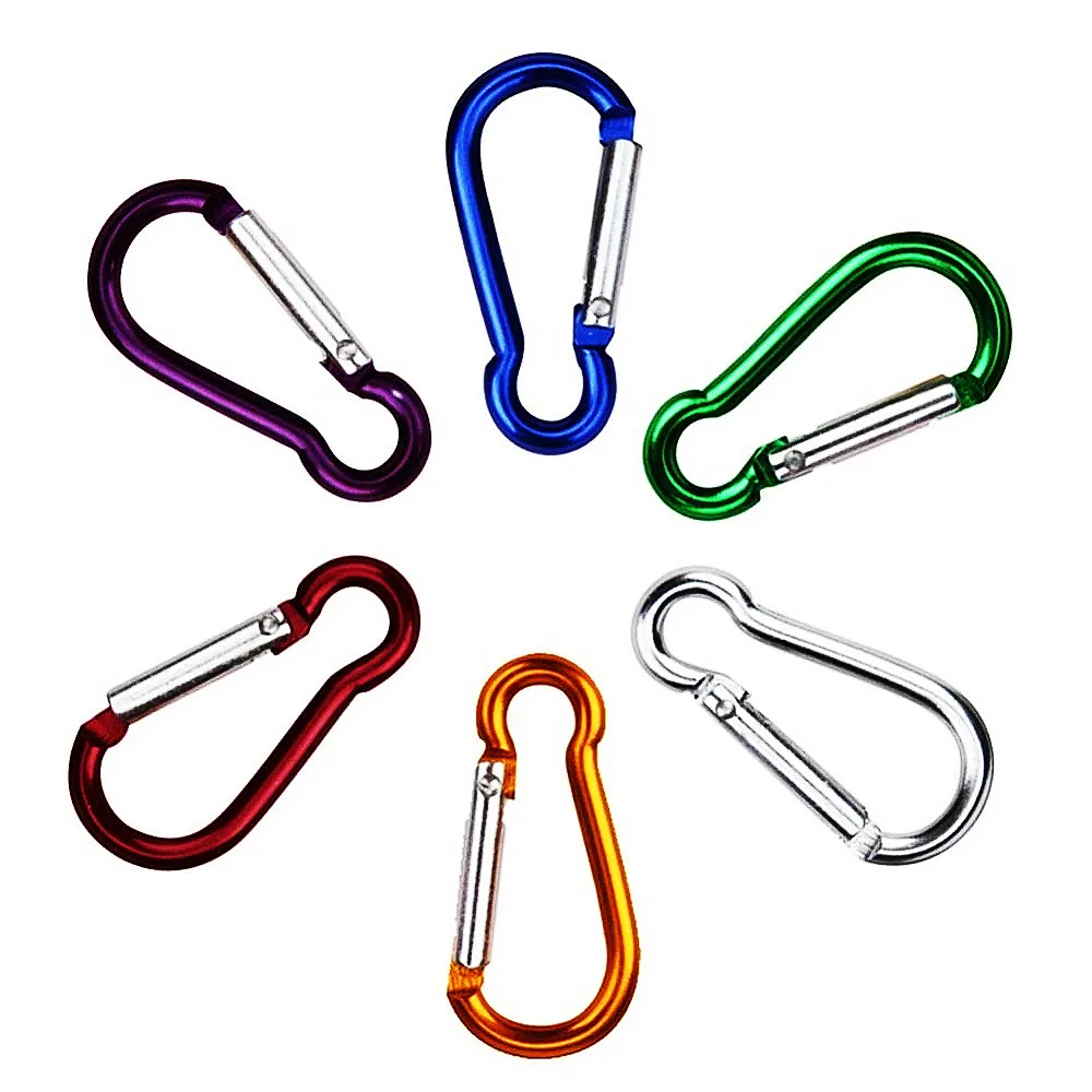 

10PC Carabiner Keychain Outdoor Camping Climbing Hiking D-ring Snap Clip Lock Bucklekeychain Tools Buckle Hooks Sports Fishing