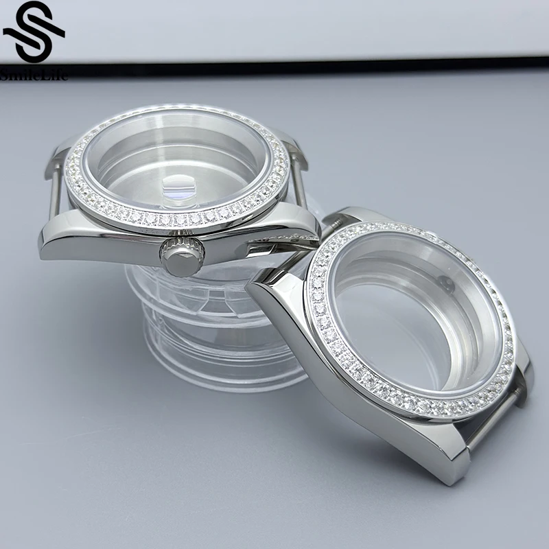 SmileLife SilverDiamond Сапфировое Стекло 36 мм/39 мм Корпус Для часов Подходит для NH34 NH35 NH36