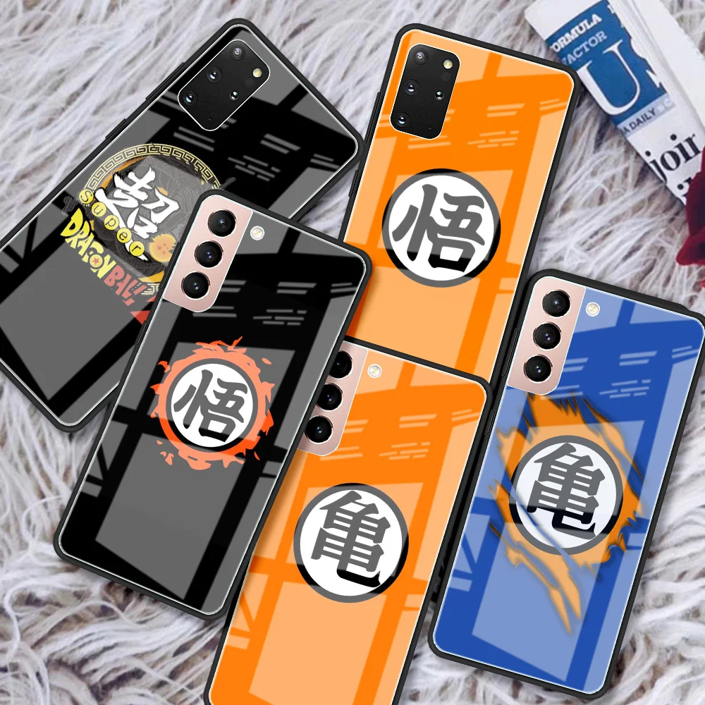 

Tempered Glass Case For Samsung Galaxy S22 Ultra S21 Plus S20 FE S10 S9 S8 S10e Note 20 10 Lite 9 Phone Cover Dragon Ball Logo