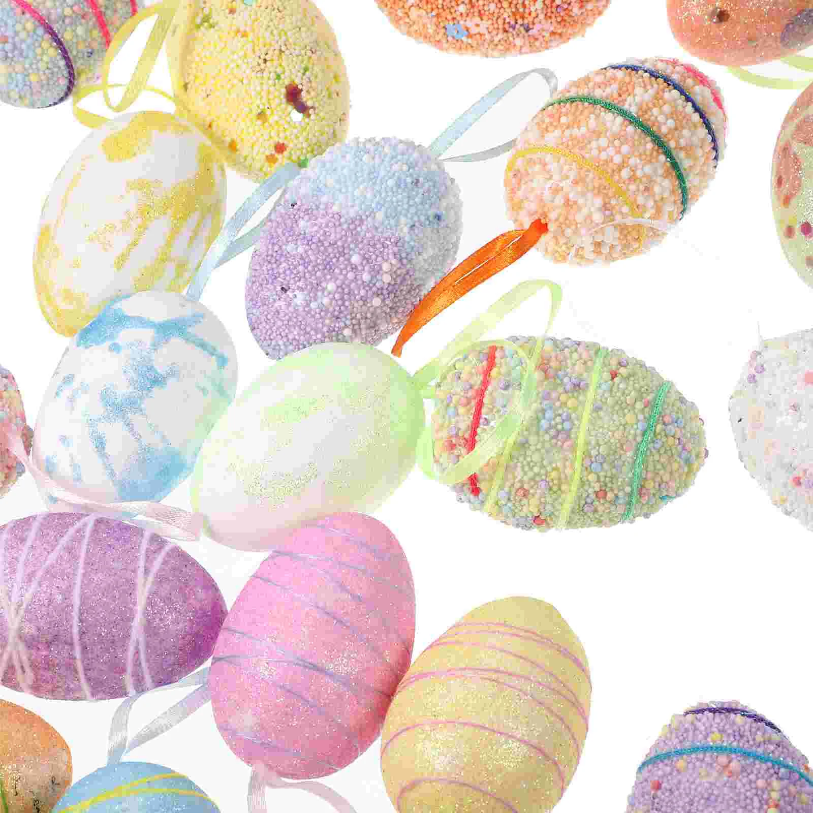 

Easter Egg Eggs Ornaments Tree Ornament Foam Hanging Spring Baubles Party Decoration Colorful Pendant Happy Basket Filler