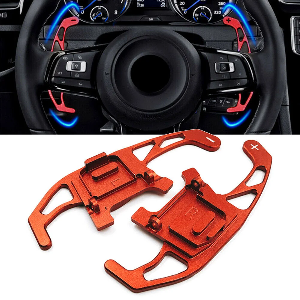 

2pcs Shift Paddles Aluminium Alloy For GOLF R GTD GTE MK7 13-18 RED GZCar Steering Wheel Shift Shifter Paddle DSG
