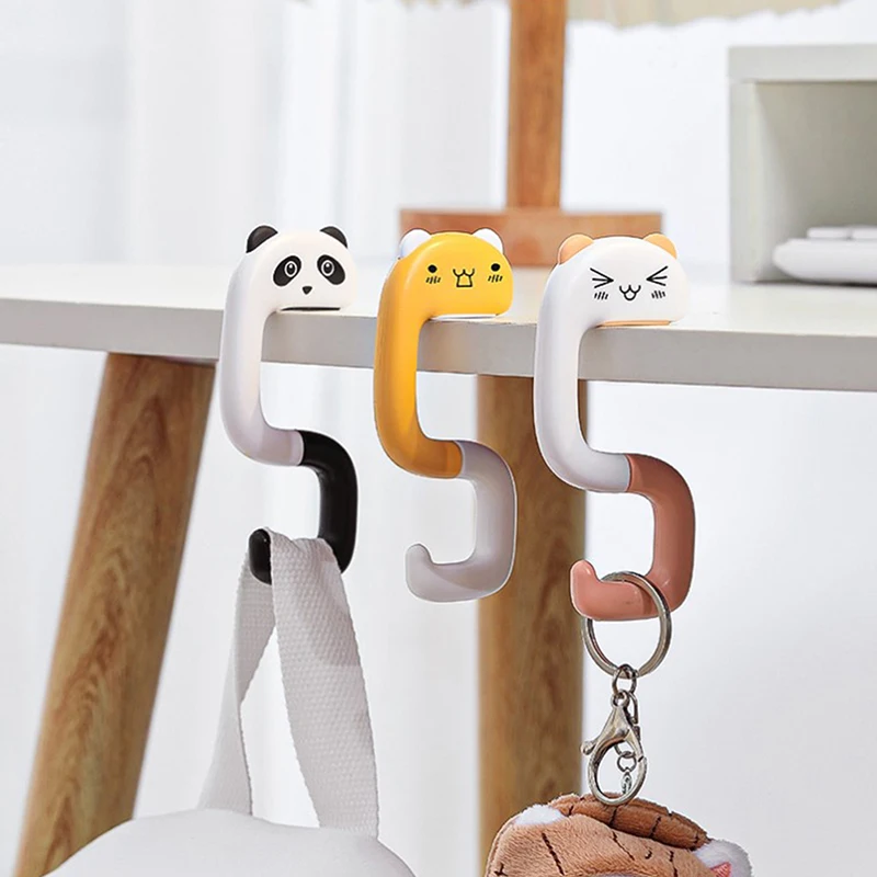 

Портативный пластиковый мешок, крючок в виде животного для подвешивания, декоративные крючки для сумок и кошельков