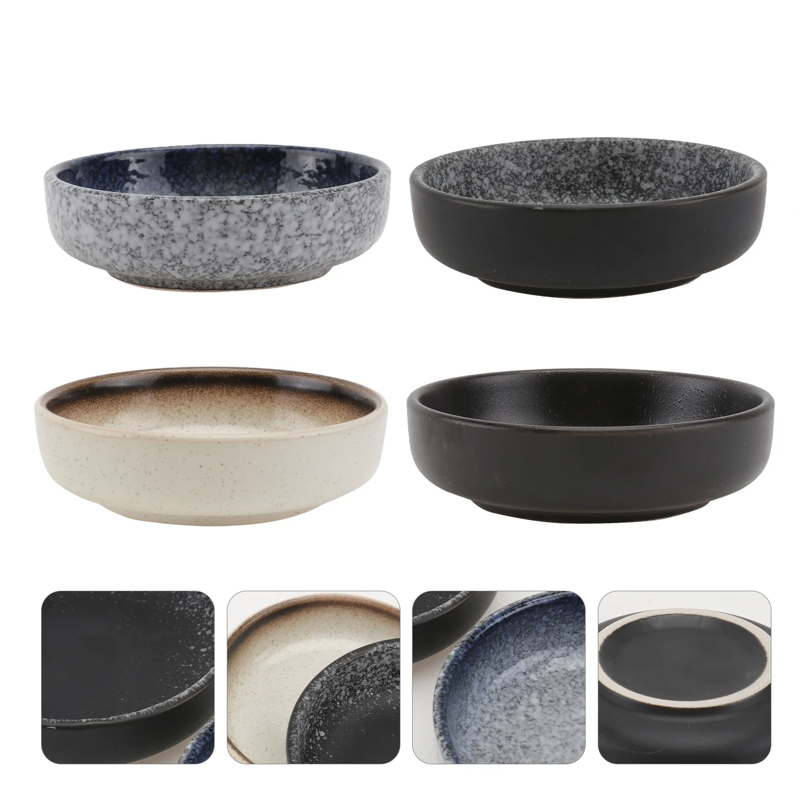 

Dish Sauce Dipping Bowl Ceramic Bowls Plate Dishes Seasoning Sushi Soy Dip Small Plates Serving Appetizer Condiment Snack Wasabi