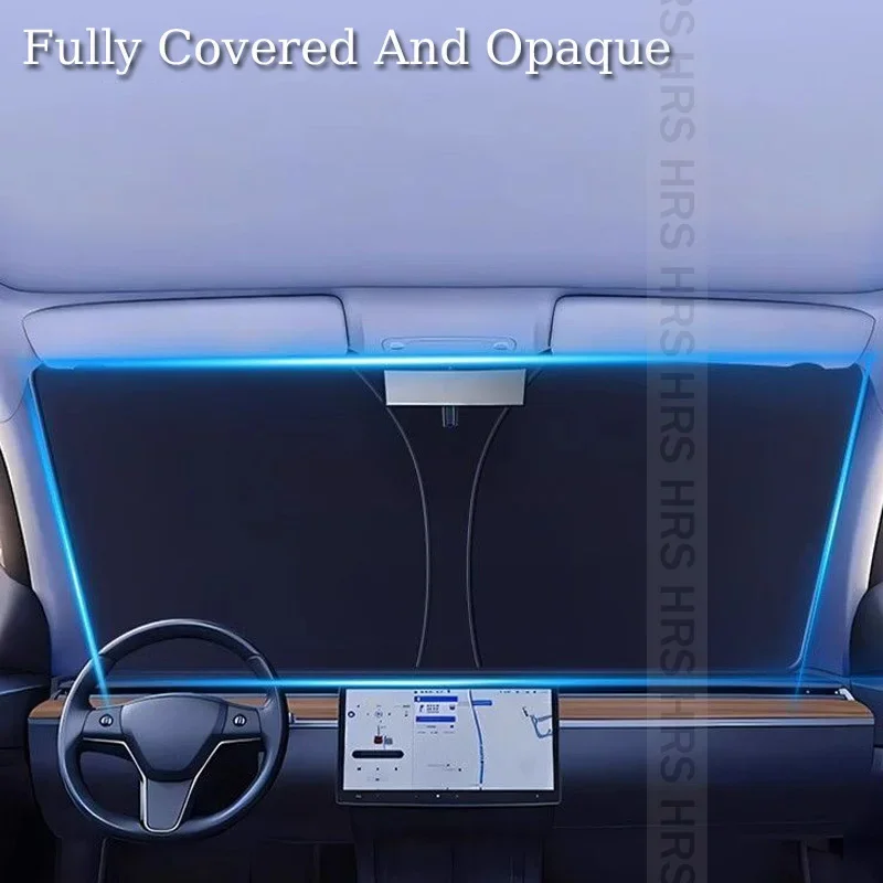 Фото Для Ford Mustang 2015-2023 автомобильные аксессуары для интерьера, Стайлинг автомобиля, наноизоляционный козырек от солнца на лобовое стекло, козырек от солнца на переднее окно №5