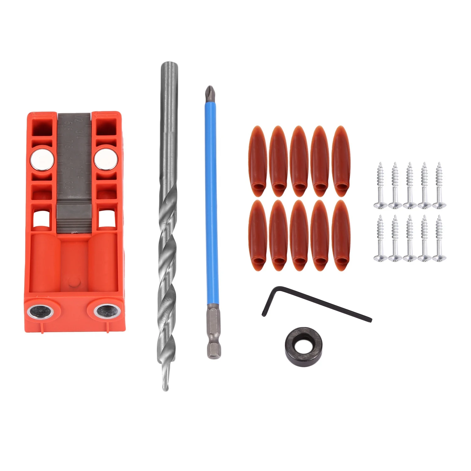 

1 Set New Jig R3 Pocket Hole Jig Kit Pocket Hole Wood Joinery Step Drill Bit Woodworking Inclined Hole Locato
