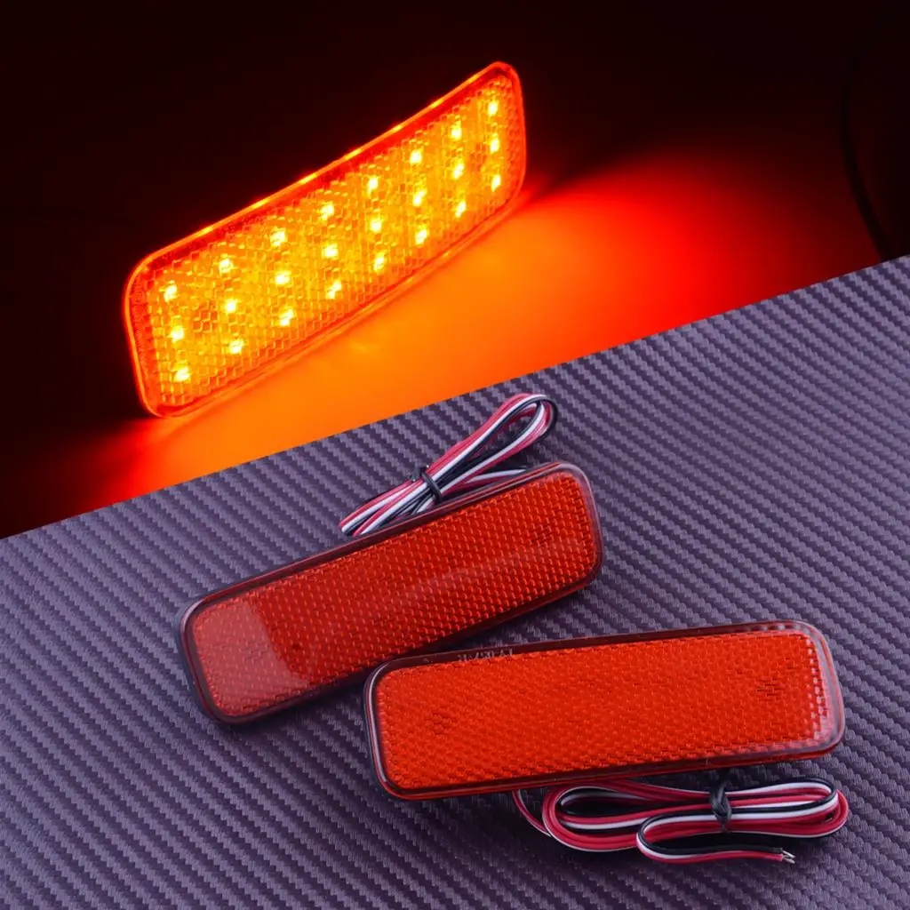 

BK21515C0AA 2 шт. красный объектив светодиодный задний бампер отражатель стоп светильник подходит для Ford Transit Van Custom Connect Tourneo 1778456 1778457