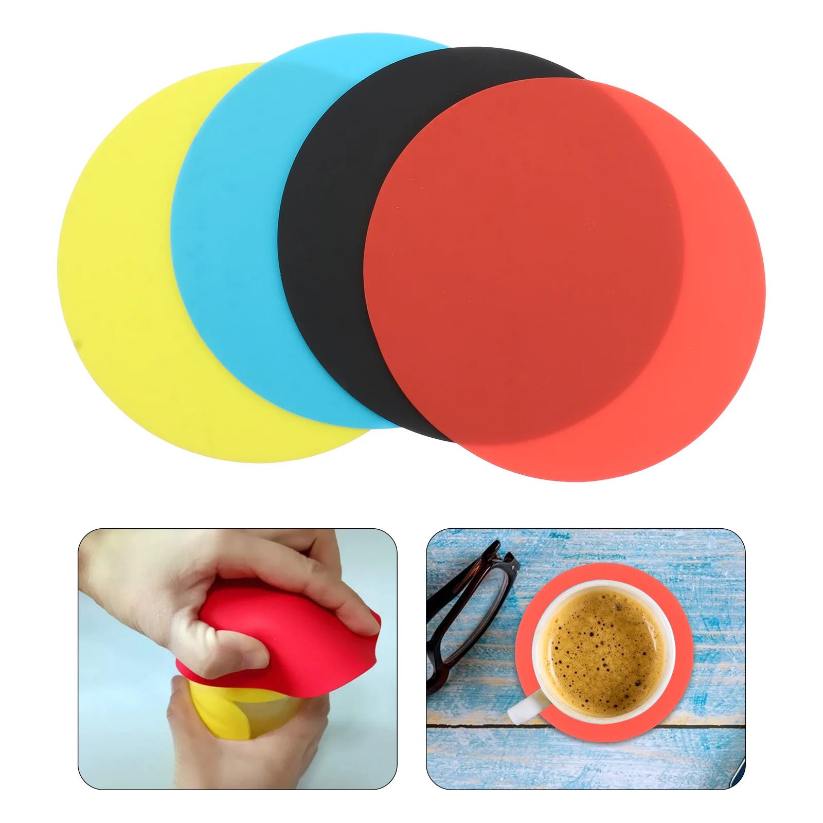 

Opener Jar Bottle Silicone Coasters Pad Gripper Pads Canrubber Grips Kitchen Nonhands Openers Mat Coaster Soda Cans Opening Cap
