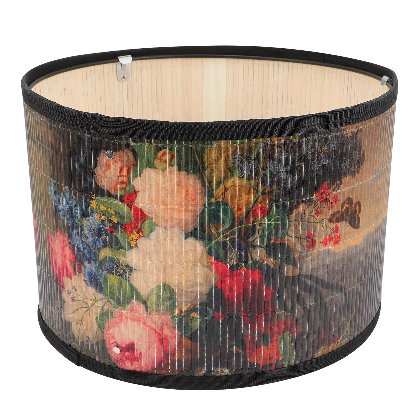 

Straight Lamp Shade Flower Decor Bell Lamp Shade Japanese Decor Lampshade Printing Drum Light Shade