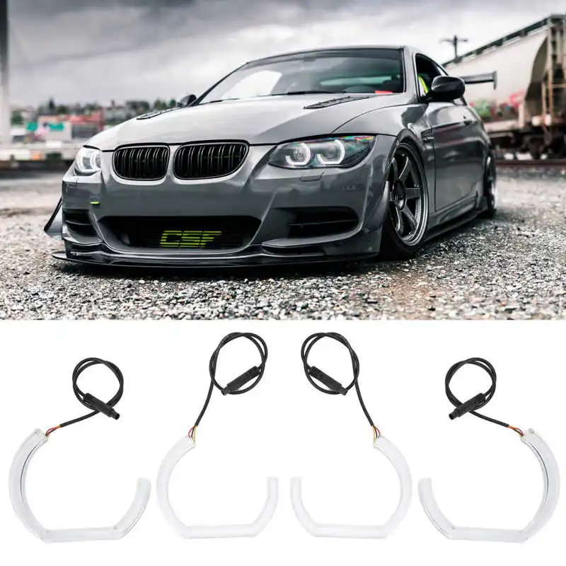 

LED Angel Eye Light Set White Yellow Lighting for DTM Style Replacement for BMW F30 F31 Halogen Headlight 2013 2014 2015 2016