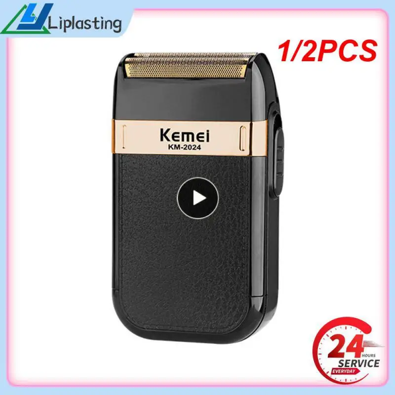 

1/2PCS Kemei Electric Shaver for Men Twin Blade Waterproof Reciprocating Cordless Razor USB Rechargeable Shaving Machine Barber