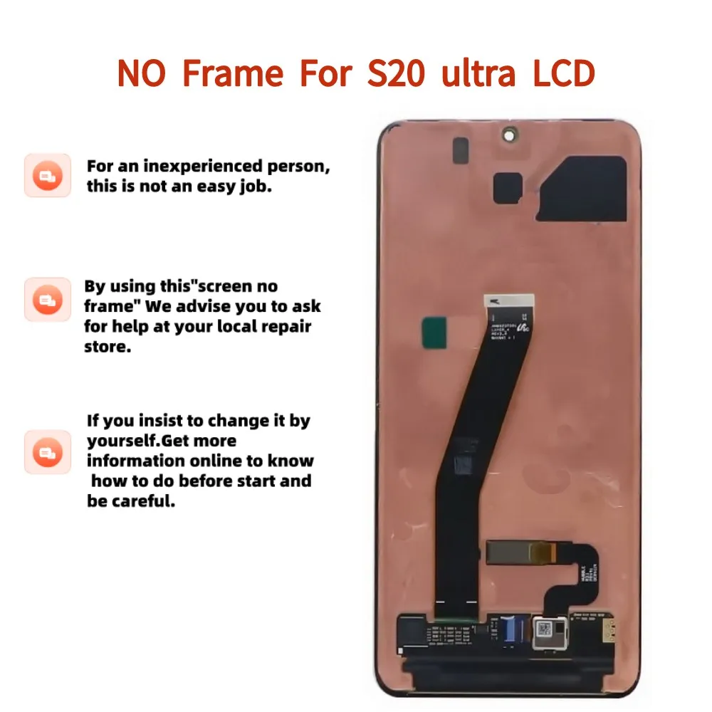 Original Super AMOLED Display For Samsung Galaxy S20 ultra G988F LCD Display Touch Screen Digitizer For Galaxy S20u Repair Parts enlarge
