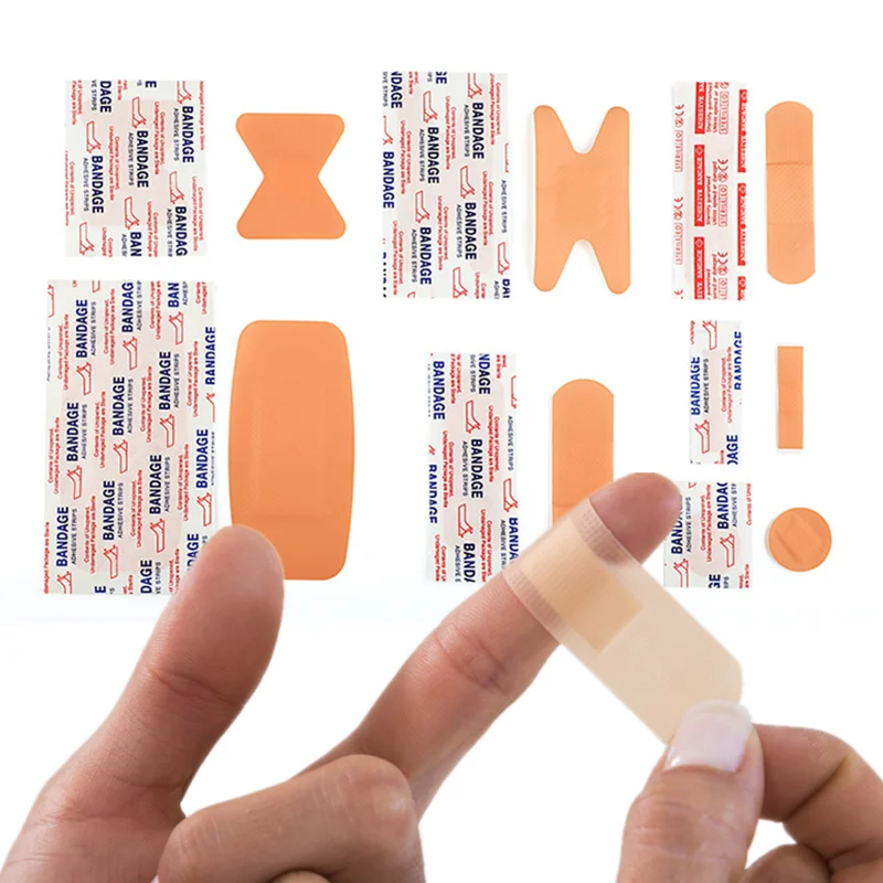 10pcs/set English PE Wound Patch Waterproof Band Aid for Kids Children Elastic Medical Adhesive Bandages Breathable Plaster Tape