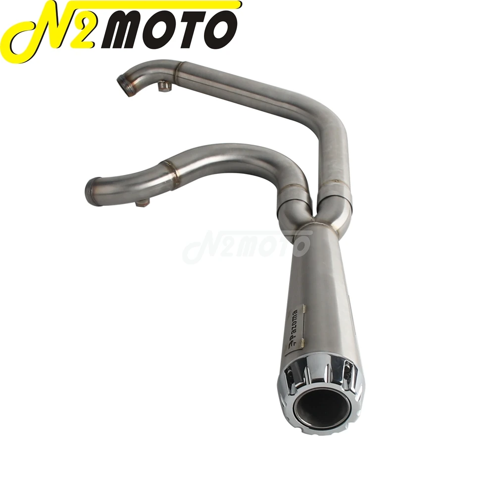 Фото Для Harley Dyna FXDF FXDL FXDB FXDC FXD FXDWG 2006-2017 годов выпуска, высокопроизводительная выхлопная система 2-в-1 с увеличенным диаметром и ступенчатым коллектором, глушитель. №5