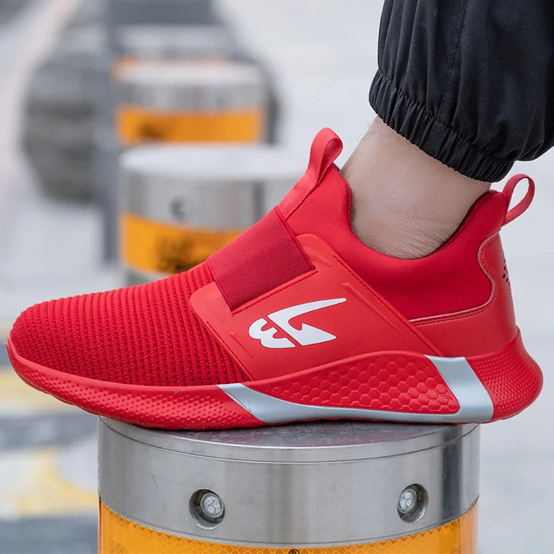 Diansen Work Hiking Boots Sneaker Womens Steel Toe Safety Shoes Protective Sneakers Mens Anti-Puncture Work Boots Breathable