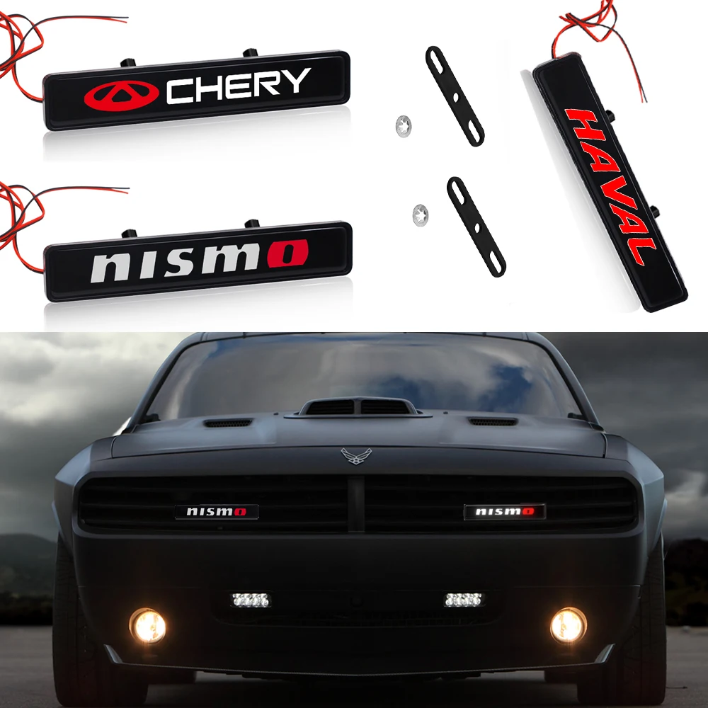 

Car Front Hood Grill Grille Emblem Badge Decal LED Lights for Mini Cooper Countryman Clubman F54 F56 F55 F60 R60 R61 Car Decor