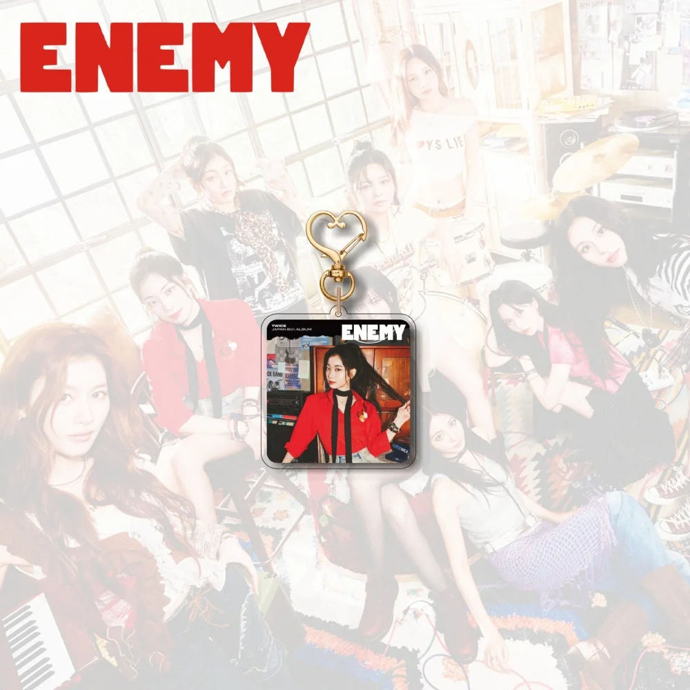 Фото KPOP Idol TWICE ENEMY альбом мерч брелок для женщин и мужчин Kawaii акриловый брелок для ключей держатель подарки автомобильная сумка очаровательные аксессуары №2