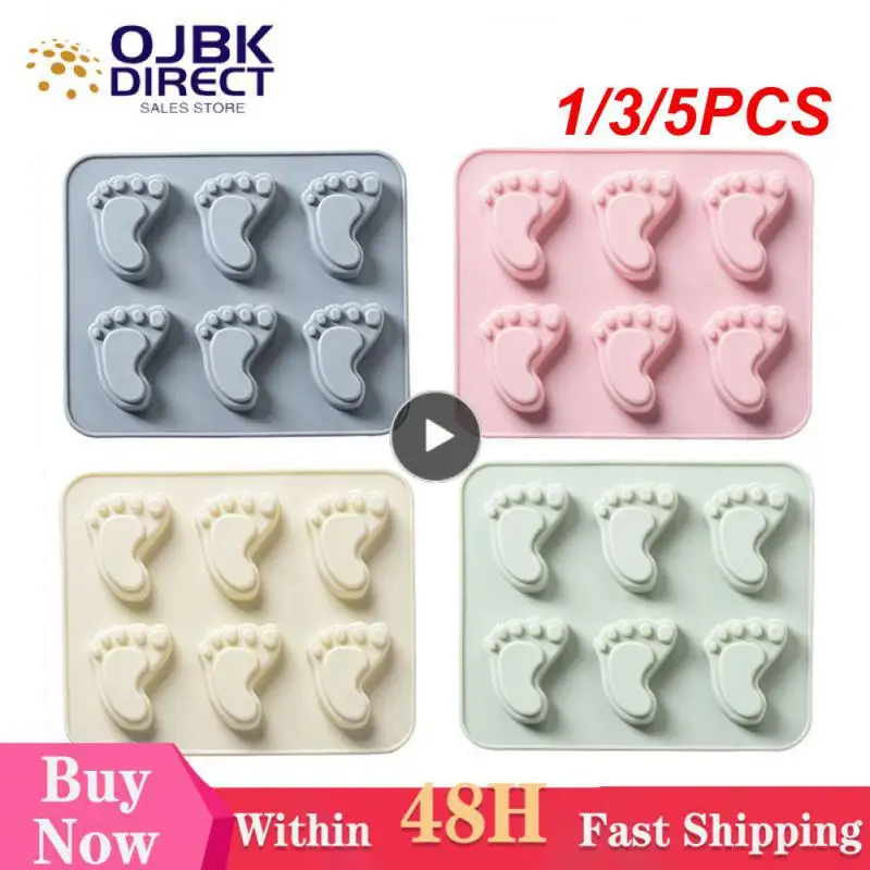 

1/3/5PCS Baby Feet Silicone Mold Chocolate Mold Baby Food Supplement Candy Cookie Cake Decoration Tools Easy To Clean