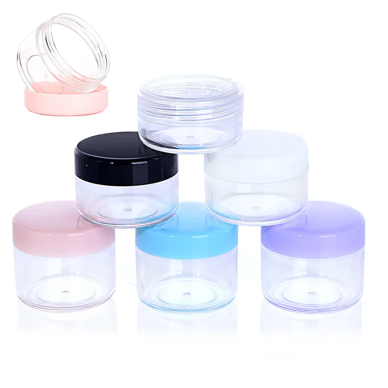 

5/10/15/20g Make Up Jar Cosmetic Sample Empty Container Small Refillable Bottles Plastic Round Lid Eyeshadow Cream Travel Pot