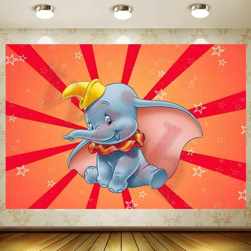 Dumbo фон детский день рождения украшение мультфильм баннер виниловый полиэстер