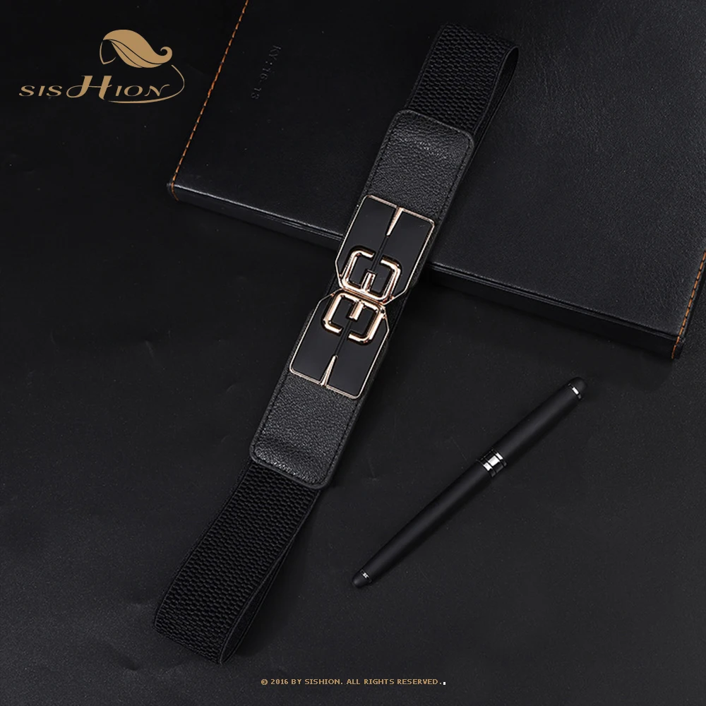 Designer Belt Wide Corset Belt  For Women Elastic Luxury Belt  For Women Bandage Leather Stretchy Belts  SCB0144