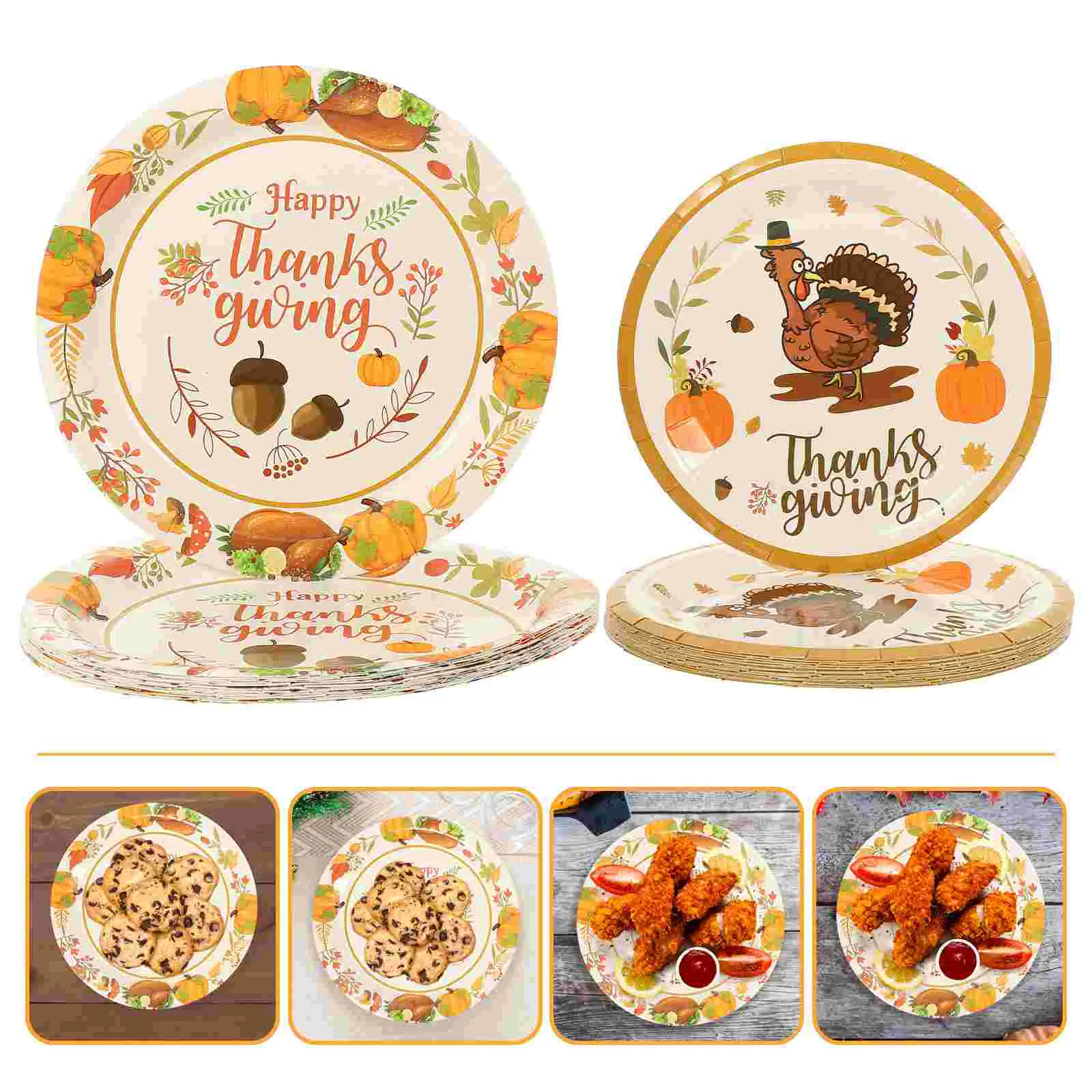 

Plate Plates Thanksgiving Paperpumpkin Fall Disposable Party Dessert Dinnerware Dish Meal Cake Gender Dinner Tableware Reveal
