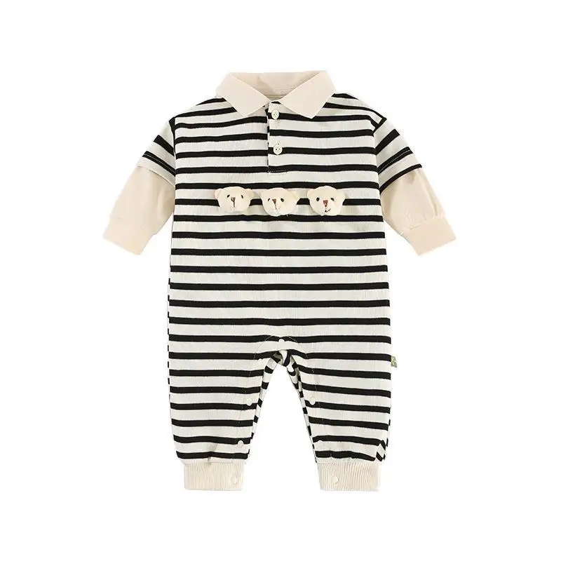 

Super newborn baby baby clothes jumpsuit autumn clothes climb three bears for a hundred days full moon