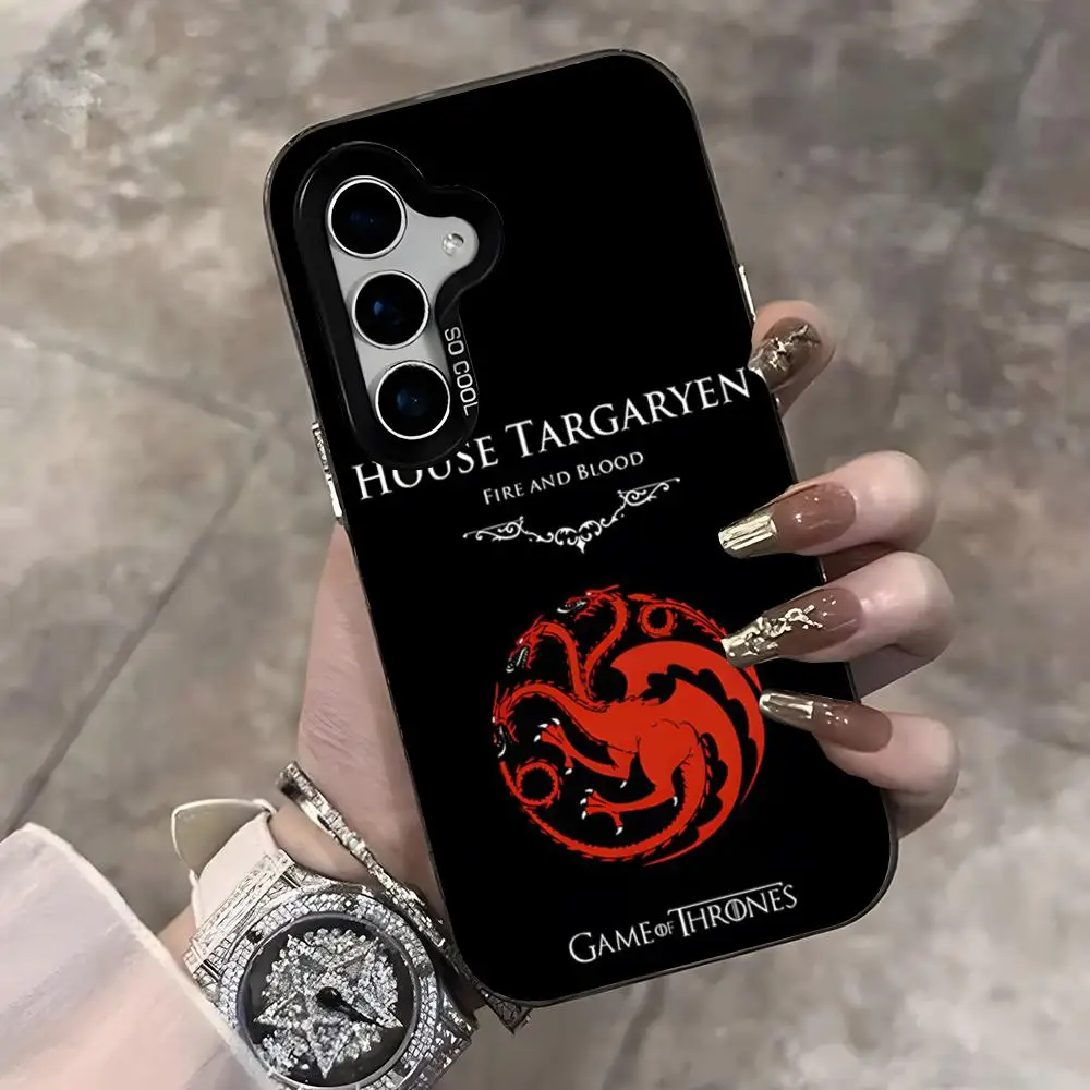Фото Набор чехлов для телефона G-Game Of T-Thrones для Samsung S25 Ultra S23 S22 S21 S20 Ultra Plus S24 Fe A54 A55, цвет серебристый чехол №5
