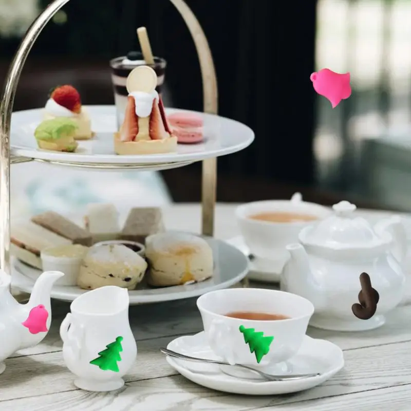 Подвески для бокалов маркеры напитков милые рождественские идентификаторы