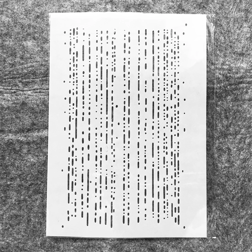 

A4 29cm Dotted Line Texture DIY Layering Stencils Wall Painting Scrapbook Coloring Embossing Album Decorative Template