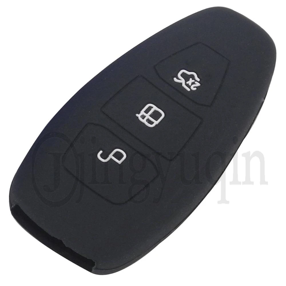 

Jingyuqin 3-кнопочный силиконовый чехол для ключей для Ford Focus 3 MK3 Mondeo Fiesta Kuga Escape Ecosport 2013 2014 Стиль умного автомобиля