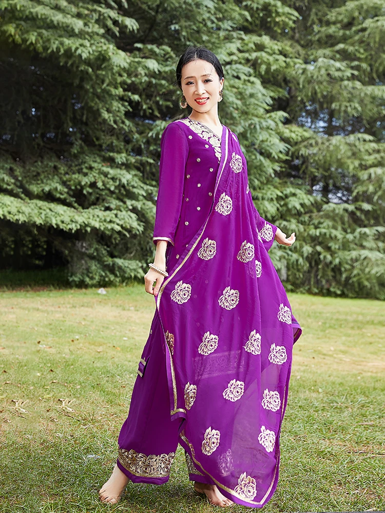 Новое хлопковое пальто Индия Пакистан панджаби дупаттас повседневные Костюмы