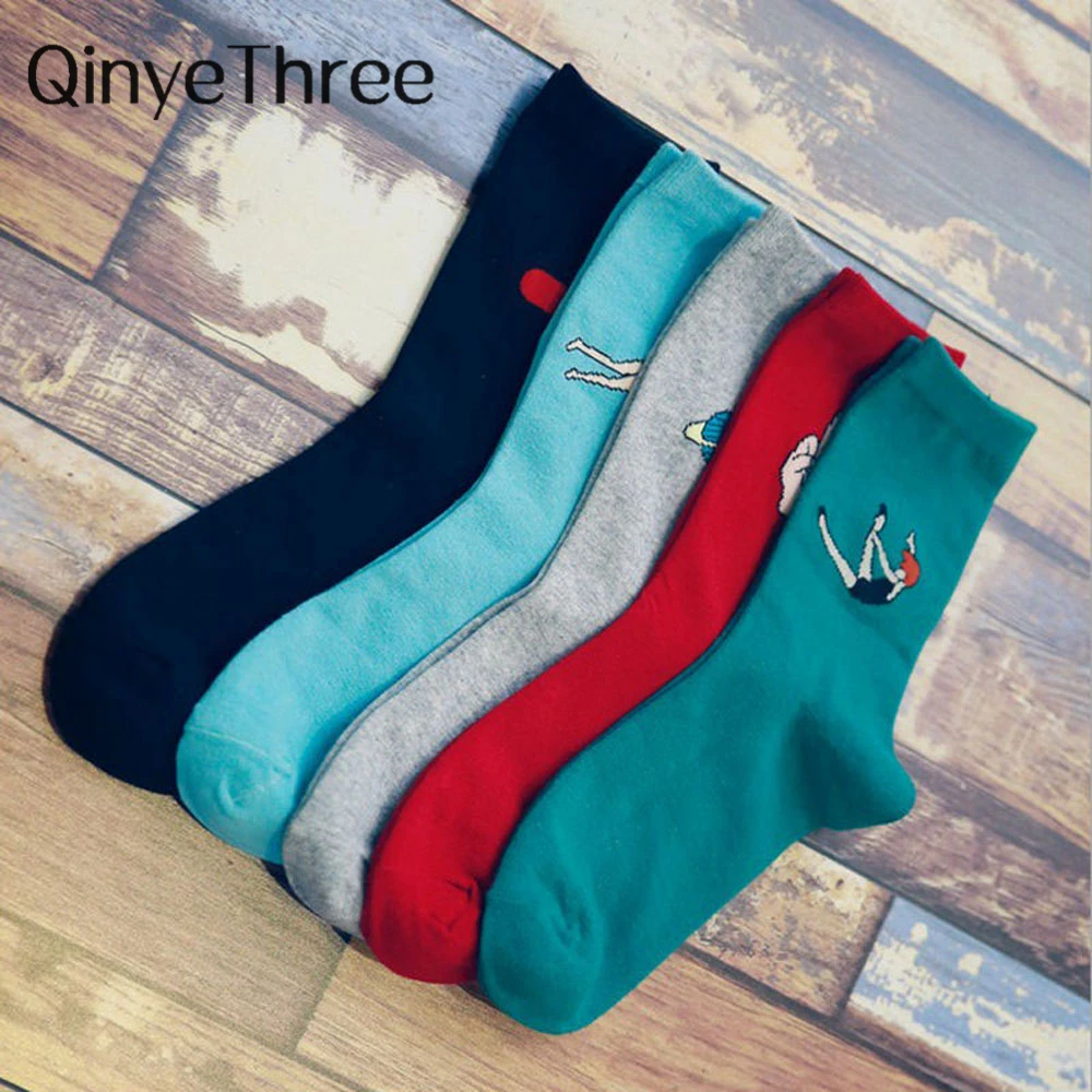 

Women Girls Harajuku chaussette Style Socks Colorful Casual Pill Star Patterned Sock Cartoon Hip Hop Socks Calcetines drop ship