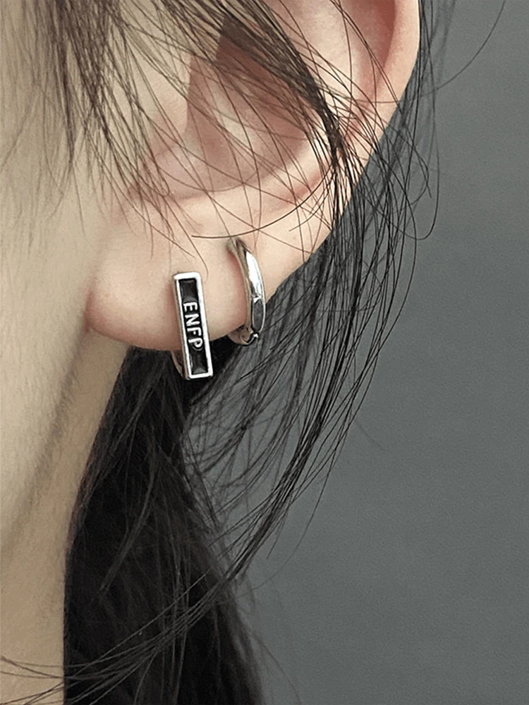 S925 Sterling Silver Letter Ear Buckle Women's Design Sense 2024 New Popular Non-allergic Earrings Earr...