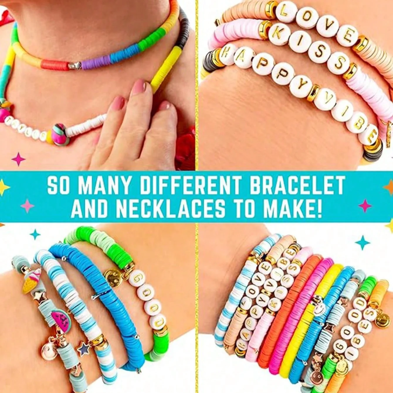 Набор для изготовления браслетов из полимерной глины 18000 шт. 132 цветов ювелирные