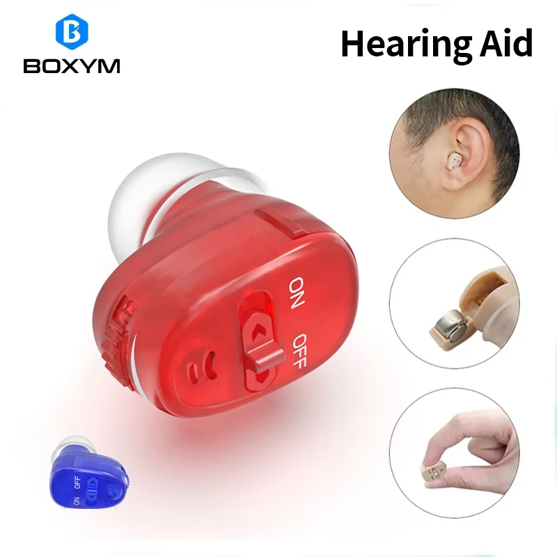 

BOXYM Low Frequency Hearing Aid Noise Reduction Elderly In-Ear Ultra-light Invisible Loudspeaker Amplifier Long Standby Battery