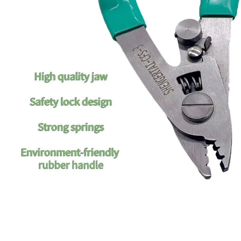 Handheld TAWAA KS-K2 with 3 Holes Fiber Stripper Fiber Optic Kevlar Scissors Fiber Optic Kevalr Cutter Stainless Steel Scissors