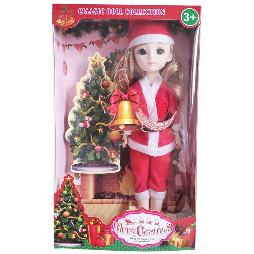

Doll Toy Change Ball Jointed Multi -Joint Christmas Clothes Suit Adjustable Girl Playing Knitting Movable Fashion Pants