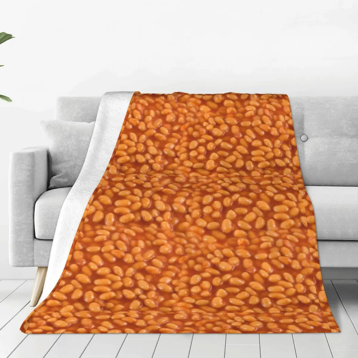 

Мягкое Флисовое одеяло в виде фасоли, удобное всесезонное удобное покрывало из микрофибры для дивана, кровати, 40x30 дюймов