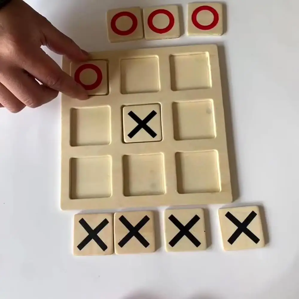 

Wooden Blocks Puzzle Toy Parent-Child Interaction Leisure Board Game OX Chess Children Intellectual Educational Toy Kids Gift